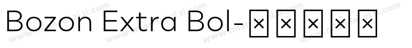 Bozon Extra Bol字体转换